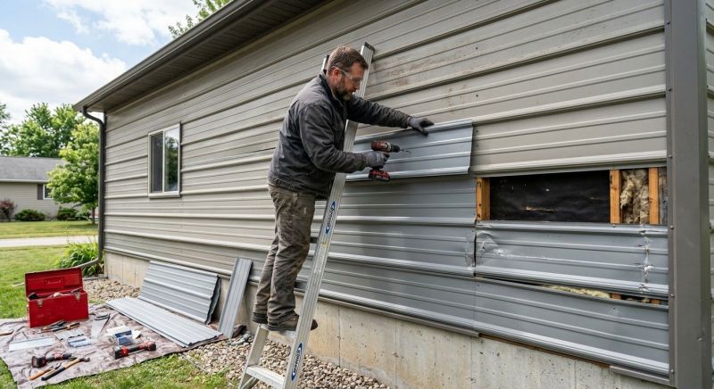 Our team working on Siding Service projects in Dahlonega, GA