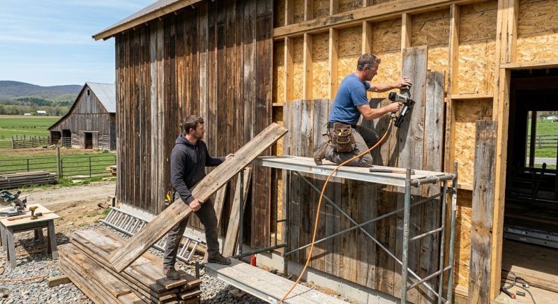 Barn Wood Siding Installation in Dahlonega, GA