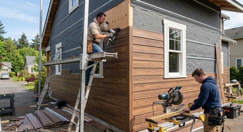 Faux Wood Siding Installation in Lula, GA