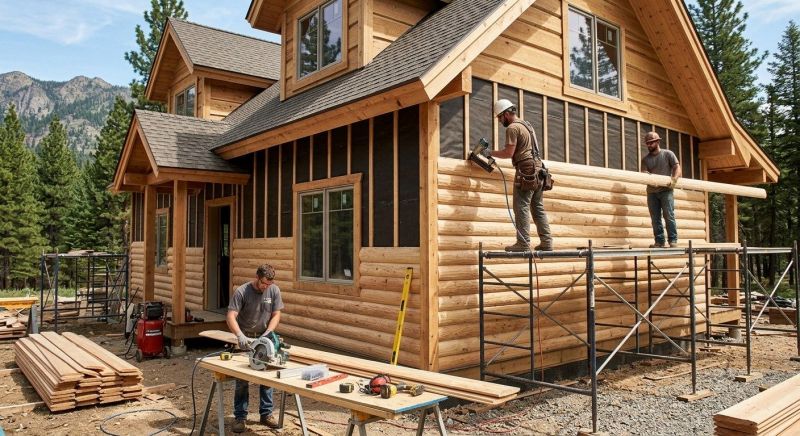 Log Home Siding Installation in Dahlonega, GA