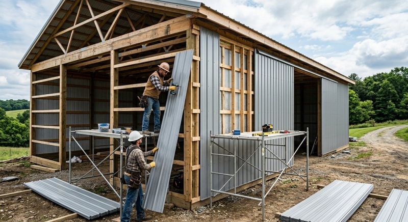 Pole Barn Siding Installation in Dahlonega, GA