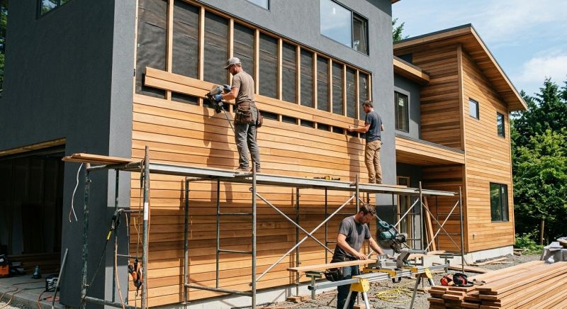Wood Cladding Installation in Hall County, GA